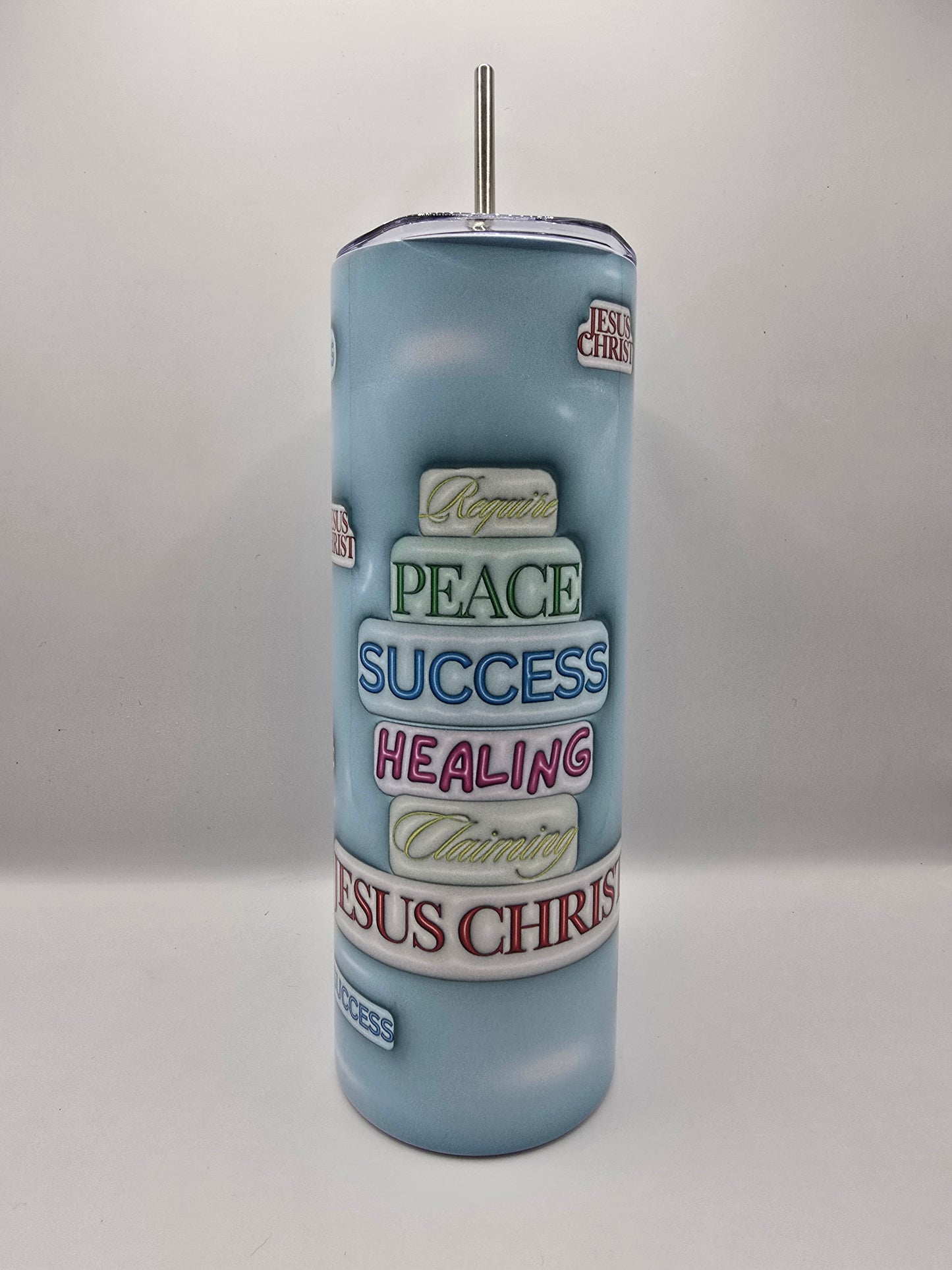 Inflated Peace, Success, Healing, Jesus Christ Tumbler