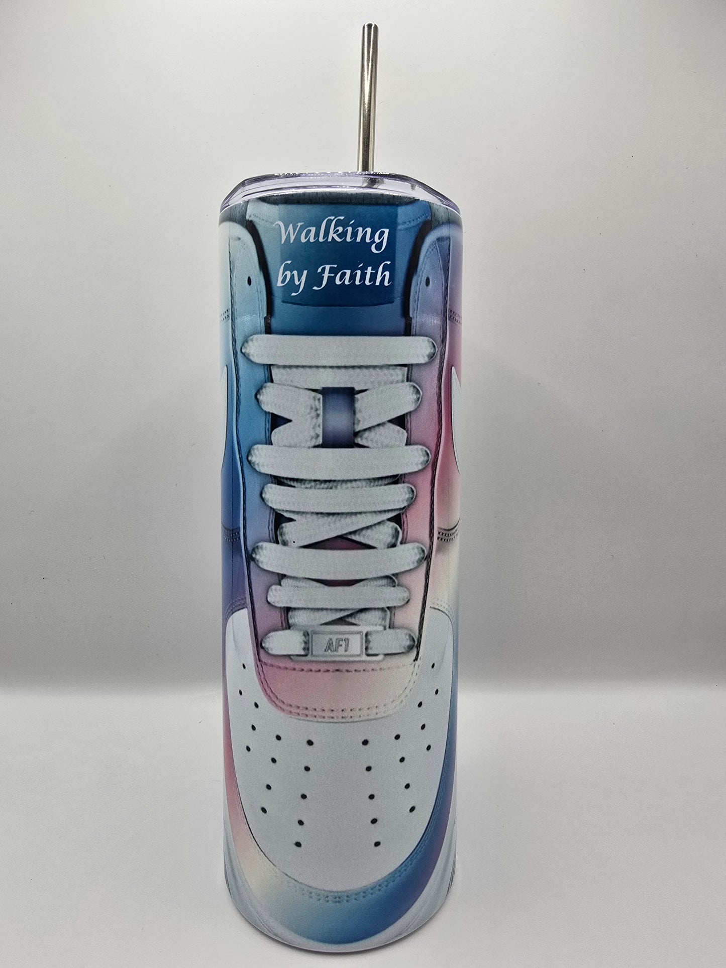 Walking by Faith Sneaker Tumbler