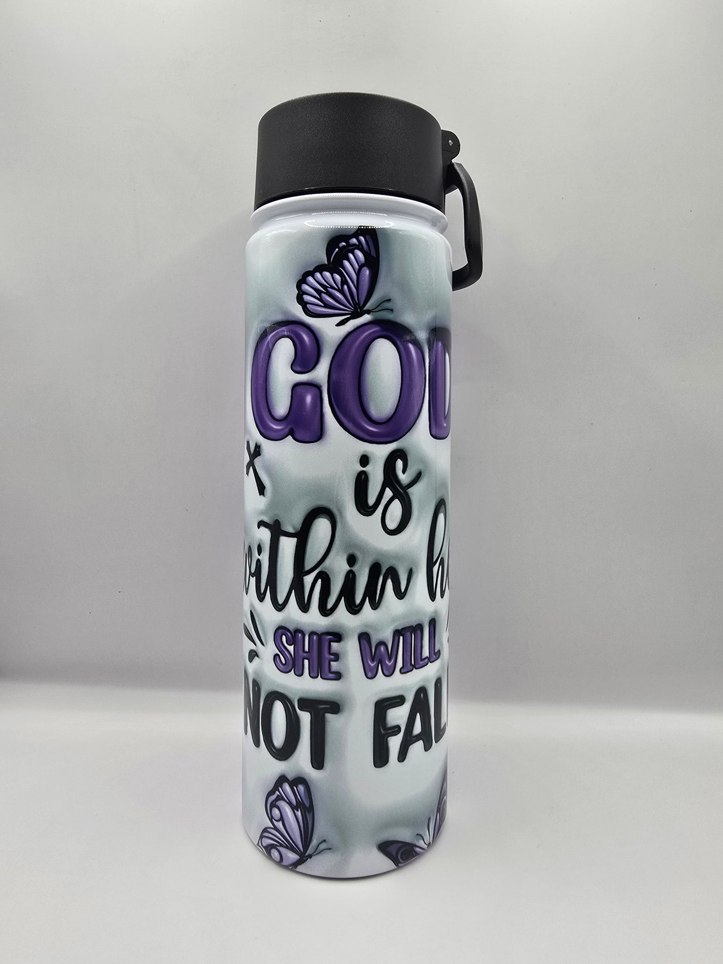 Inflated Purple God Is Within Her She Will Not Fail Tumbler